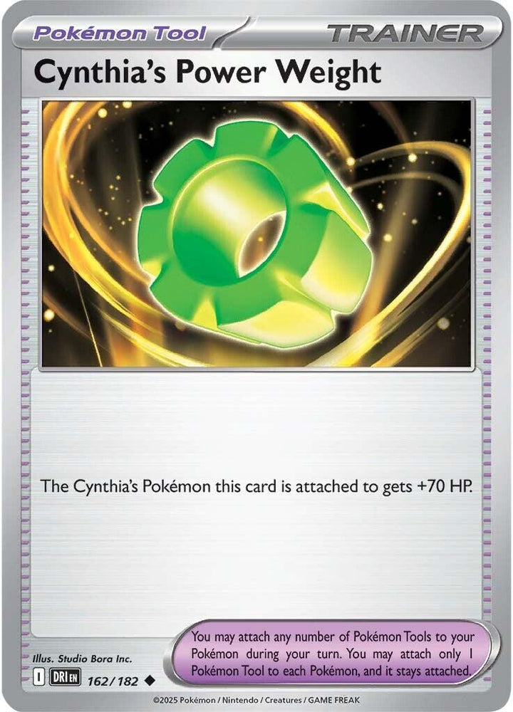 Cynthia's Power Weight (162/182) [Scarlet & Violet: Destined Rivals]