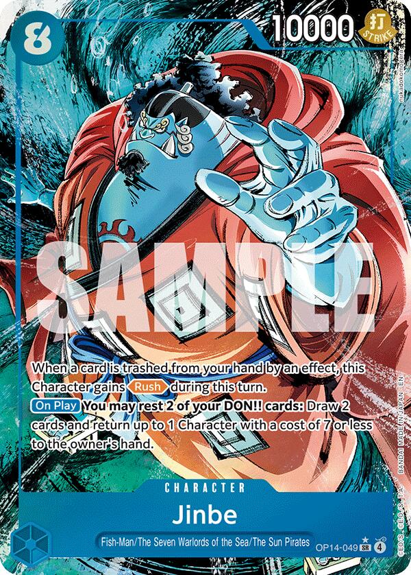 Jinbe (OP14-049) (Alternate Art) [The Azure Sea's Seven]