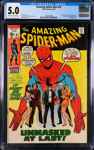 Amazing Spider-Man #87 - Aug 1970 - Marvel Comics - CGC Grading 5.0