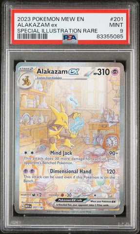 PSA 9 MINT - MEW POKEMON S&V 151 - ALAKAZAM EX 201/165 SPECIAL ILLUSTATION RARE