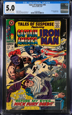 Tales of Suspense #92 - Aug 1967 - Marvel Comics - CGC Grading 5.0