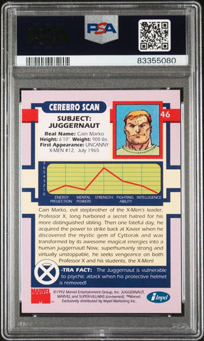 PSA 9 MINT - 1992 IMPEL X-MEN SERIES 1 - JUGGERNAUT #46