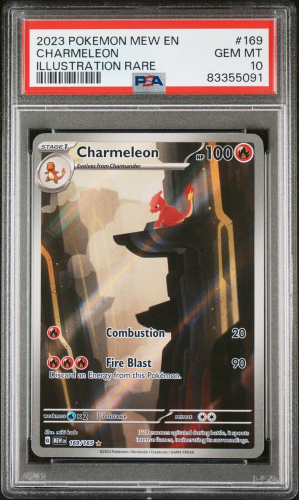 PSA 10 - MEW POKEMON SCARLET & VIOLET 151 - CHARMELEON 169/165 ILLUSTRATION RARE