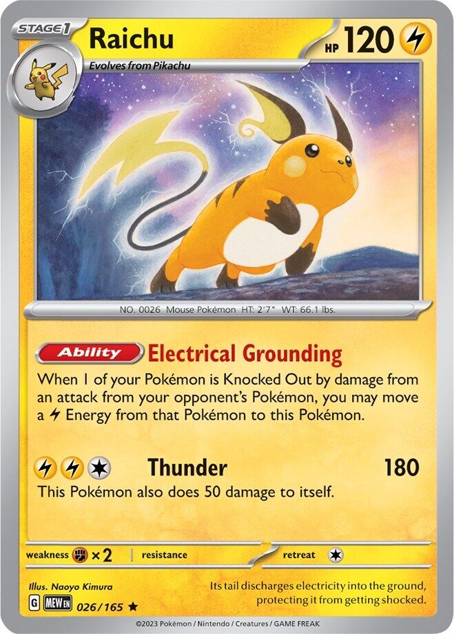 Raichu 026 - SV151 Pokémon Scarlet & Violet: 151
