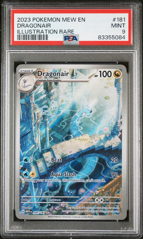 PSA 9 MINT - POKEMON SCARLET & VIOLET 151 - DRAGONAIR 181/165 ILLUSTRATION RARE