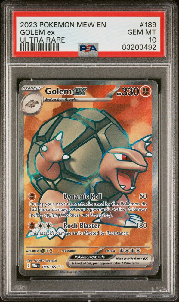 PSA 10 GEM MINT - MEW POKEMON SCARLET & VIOLET 151 - GOLEM EX 189/165 ULTRA RARE