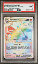 PSA 9 - POKEMON SWORD & SHIELD LOST ORIGIN- AERODACTYL VSTAR 199/196 SECRET RARE