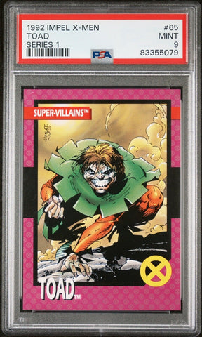 PSA 9 MINT - 1992 IMPEL X-MEN SERIES 1 - TOAD #65
